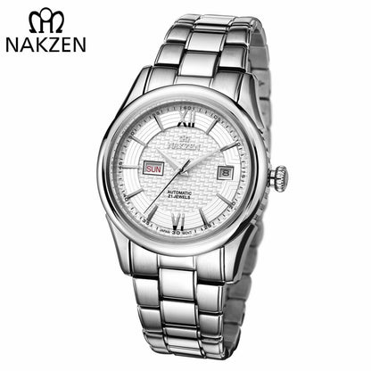 NAKZEN Men Automatic Mechanical Miyota 8205 Movement Watch Sapphire Calendar Wristwatch Man 10Bar waterproof Relogios masculinos