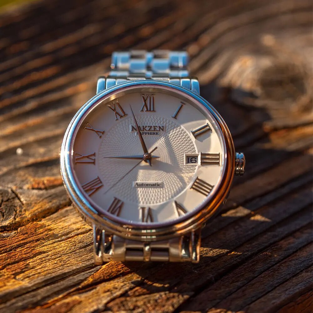 NAKZEN Men Classic Automatic Mechanical Watches Brand Luxury Man Stainless Steel Wristwatch Clock Relogio Masculino Miyota 9015