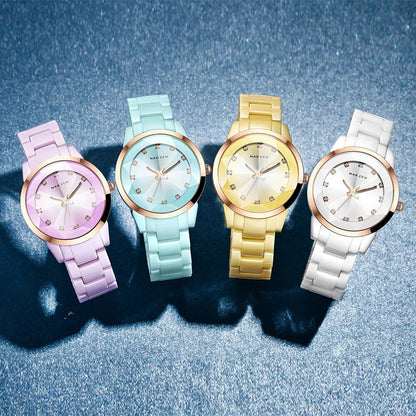 NAKZEN Women Quartz Watches Fashion Ladies Bracelet Colorful Ceramic Watch Diamond luminous Dress Female Clock Reloj Mujer