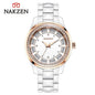 NAKZEN Design Quartz Ladies Watch High Quality Ceramic Bracelet White Watches Luxury Diamond Clock Gifts for Women Relojes De Mu 1025