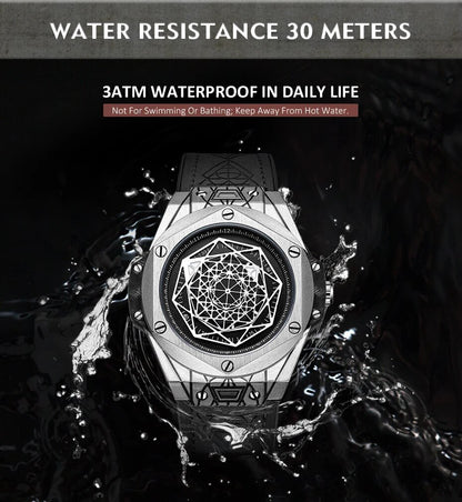 RUIMAS Men's Watches Fashion Sport Quartz Watch for Men Reloj Hombre Leather Belt Wrist Watch Waterproof Casual Clock 533