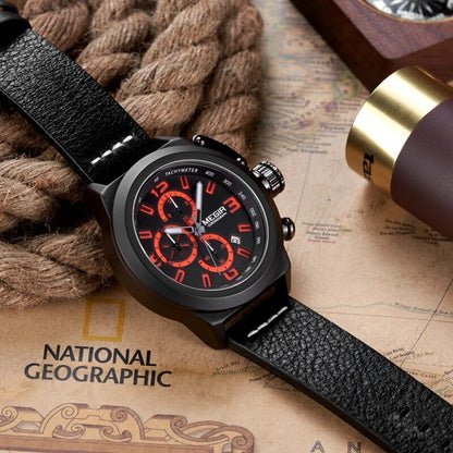MEGIR Brand Luxury Sport Men Watches Quartz Big Dial Wristwatch Multifunction Luminous Waterproof Casual Chronograph Date Clock