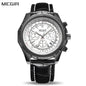 MEGIR Luxury Quartz Wristwatches Fashion Casual Leather Strap Men Sports Watch Large Dial Chronograph Date Clock Montre Homme 2007