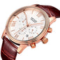 MEGIR Brown Retro Sports Quartz Men's Watches Large Dial Chronograph Clock Fashion Multifunctional Men Wrist Watch Montre Homme 2012