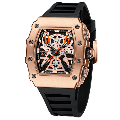 MEGIR Luxury Outdoor Sport Wristwatch for Mens Silicone Waterproof Watches Quartz Wrist Watch Male Clock Military Watch 2218