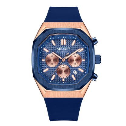 MEGIR Fashion Sport Military Watches for Men Top Luxury Quartz Wristwatch Silicone Strap Waterproof Date Clock Reloj Hombre 2215