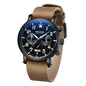 MEGIR Fashion Mens Watches Leather Military Sport Watch Chronograph Luminous Waterproof Quartz Wristwatch Man Clock Reloj Hombre 2149