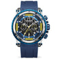 MEGIR Men's Sports Military Watches Fashion Luxury Quartz Wristwatch Silicone Strap Waterproof Chronograph Luminous Male Clock 2143
