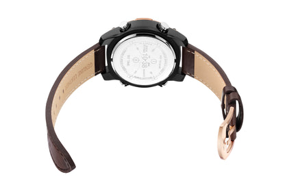 MEGIR Men's Watch Roller Business Casual Wristwatch Leather Fashion Sports Quartz Watch Chronograph Waterproof Male Clock 2142