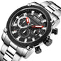 MEGIR Mens Watches Top Brand Luxury Business Wristwatch Waterproof Calendar Quartz Casual Clock Stainless Steel Man Chronograph 2134