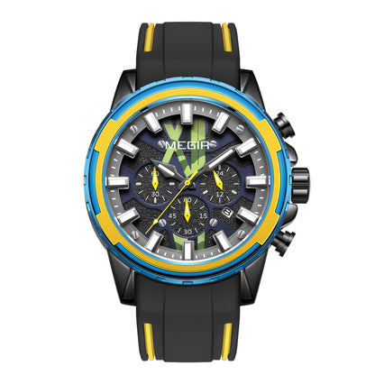 MEGIR New Sport Watch for Luxury Silicone Quartz Casual Wristwatch Waterproof Military Wrist Watch Man Clock Reloj Hombre 2133