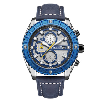 MEGIR Watches Luxury Sport Military Watch for Mens Fashion Casual Quartz Wristwatch Luminous Clock Man Chronograph Reloj Hombre