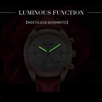MEGIR Fashion Women Watches Luxury Ladies Casual Wristwatches Leather Female Quartz Bussiness Watch Dress Clock Relogio Feminino