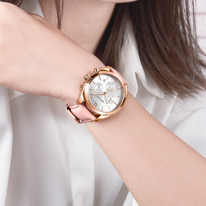 MEGIR Fashion Women Watches Luxury Ladies Casual Wristwatches Leather Female Quartz Bussiness Watch Dress Clock Relogio Feminino