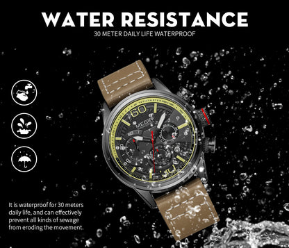 MEGIR Fashion Mens Watches Top Brand Luxury Sports Chronograph Quartz Wrist Watch Men Business Wristwatch Relogio Masculino 2110