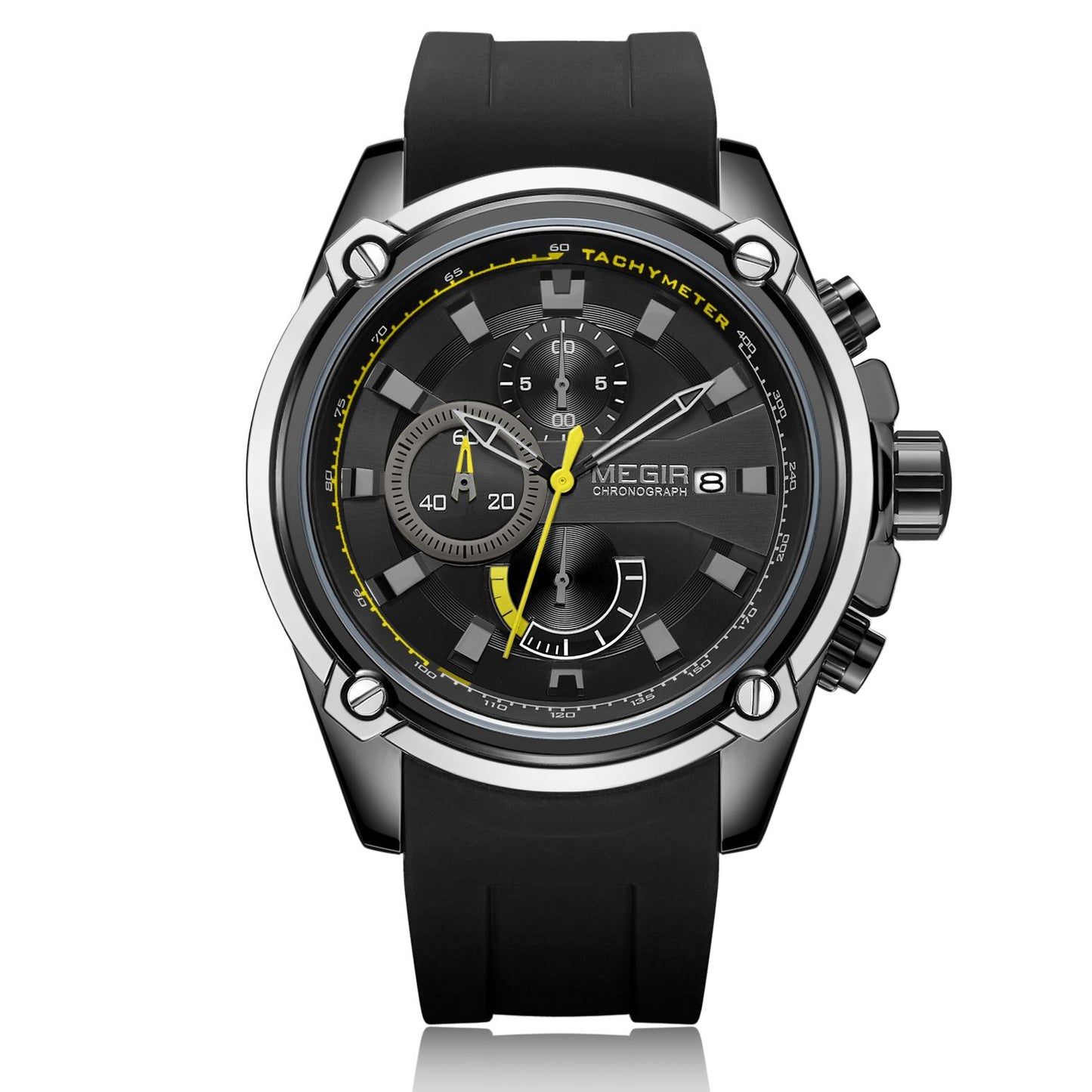 MEGIR Reloj Hombre Original Luxury Chronograph Men Sport Silicone Date Quartz Watches Waterproof Wristwatch Relogio Masculino