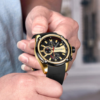 MEGIR Reloj Hombre Original Luxury Chronograph Men Sport Silicone Date Quartz Watches Waterproof Wristwatch Relogio Masculino