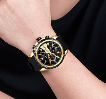 MEGIR Reloj Hombre Original Luxury Chronograph Men Sport Silicone Date Quartz Watches Waterproof Wristwatch Relogio Masculino