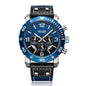 MEGIR Men's Casual Watch Top Brand Luxury Business Wrist Watch Leather Luminous Sports Military Watches Chronograph Male Clock 2084