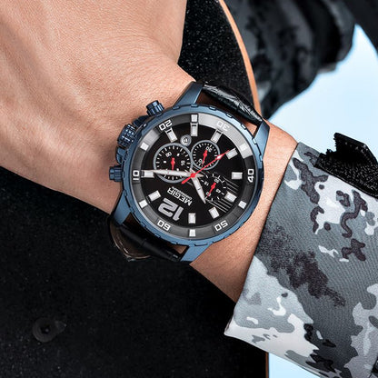 MEGIR Chronograph Quartz Men Watch Top Brand Luxury Military Wrist Watches Clock Men Relogio Masculino Business Wristwatch