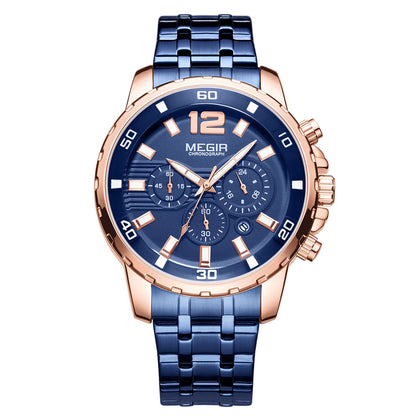 MEGIR Chronograph Quartz Men Watch Top Brand Luxury Military Wrist Watches Clock Men Relogio Masculino Business Wristwatch