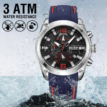 MEGIR Sport Watch Silicone Strap Chronograph Men Quartz Military Watch Waterproof Wrist Watches Relogio Masculino Man Clock