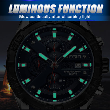 MEGIR Fashion Sport Watches for Men Top Brand Military Quartz Wristwatch Calendar Male Clock Chronograph Montre Homme 2055