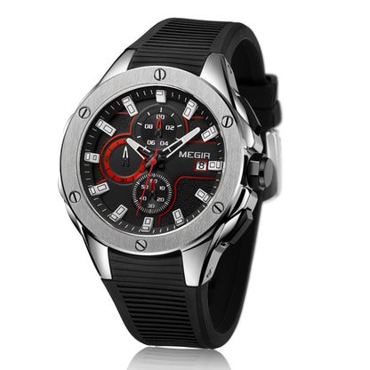 MEGIR Men Sport Military Watch Luxury Luminous Chronograph Quartz Watches Clock Calendar Waterproof Wristwatch Relogio Masculino