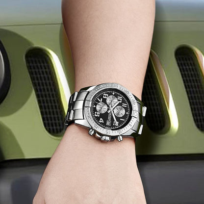 MEGIR Men's Business Quartz Watches Top Luxury Brand Casual Wristwatch Waterproof Date Clock Stainless Steel Man Chronograph