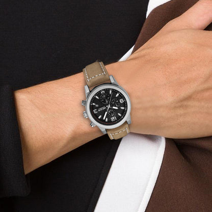 MEGIR Original Brand Luxury Watch Men's Sport Watches Leather Strap Watch Quartz Wristwatches Luminous Casual Relogio Masculino