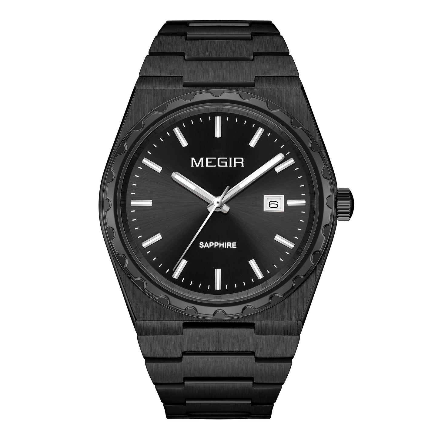 MEGIR Luxury Men Business Wrist Watch Stainless Steel Quartz Watches Waterproof Calendar Fashion Casual Wristwatch Reloj Hombre 8401