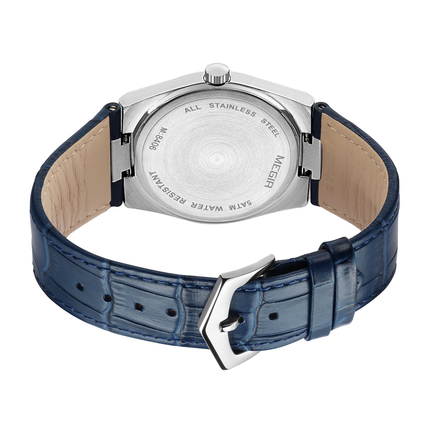 MEGIR Watches for Men Fashion Business Men's Wrist Watch Waterproof Leather Quartz Sport Wristwatch Date Clock Reloj Hombre