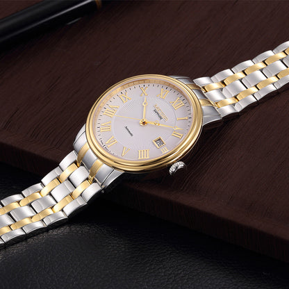 MEGIR Automatic Mechanical Watch Men Stainless Steel Watches Top Brand Luxury Business Wristwatch Male Clock Relogio Masculino