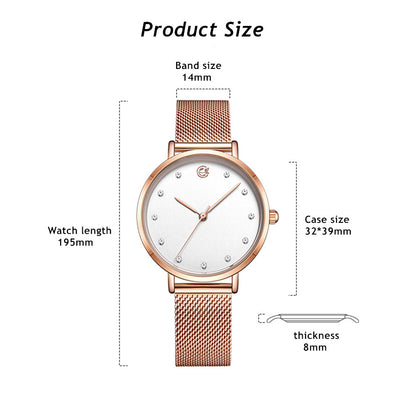 MEGIR Fashion Women Watches Top Brand Luxury Ladies Dress Clock Steel Bracelet Clock Female Quartz Wristwatch Relogio Feminino