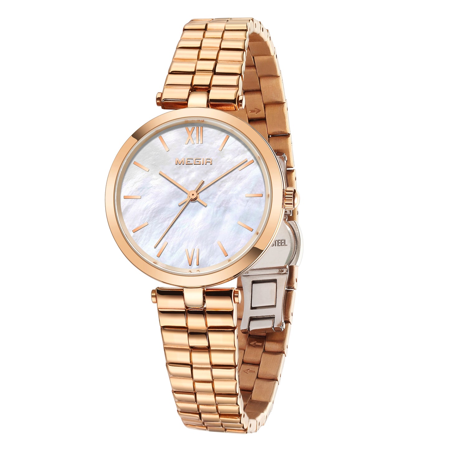MEGIR Ladies Bracelet Watches Fashion Luxury Women's Casual Wrist Watch Steel Quartz Watch Dress Female Clock Reloj Mujer 85112