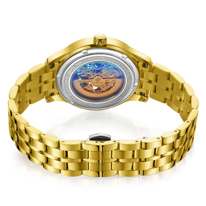 MEGIR Luxury Men Watches Waterproof Automatic Mechanical Watch Stainless Steel Sapphire Gold Business WristWatch Reloj Hombre