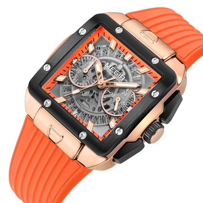 MEGIR Watch for Men Luxury Sport Quartz Wristwatch with Silicone Band Luminous Hands Date Male Chronograph Clock Reloj Hombre