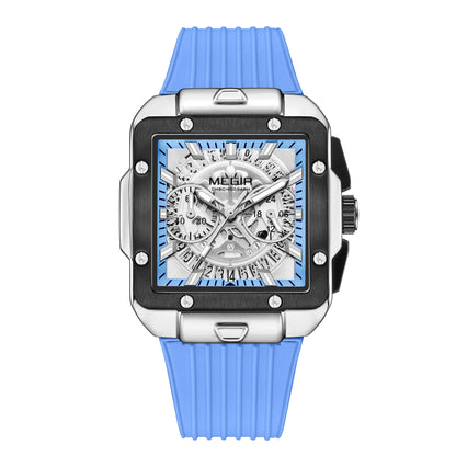 MEGIR Watch for Men Luxury Sport Quartz Wristwatch with Silicone Band Luminous Hands Date Male Chronograph Clock Reloj Hombre