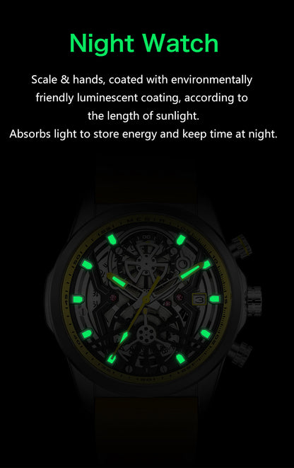 MEGIR Sports Watches Brand Luxury Wrist Watch Clock for Men Silicone Strap Luminous Quartz Big Dial Wristwatch Relogio Masculino