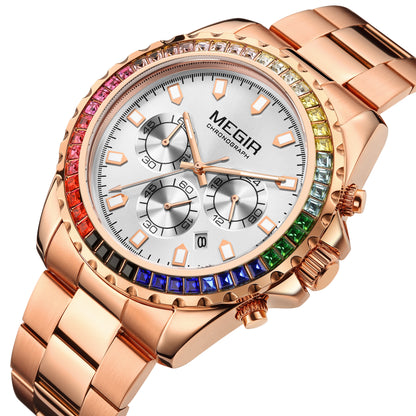 MEGIR Men Watches Brand Luxury Military Wristwatch Waterproof Steel Strap Quartz Chronograph Date Clock Male Relogio Masculino