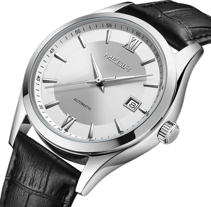 MEGIR Original Brand Men's Watches Automatic Mechanical Watch 5Bar Waterproof Leather Luxury Wristwatch Clock Relogio Masculino