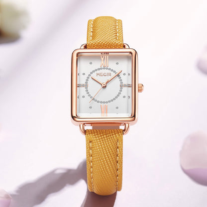 MEGIR Women Watch Luxury Fashion Leather Strap Ladies Quartz Wristwatch Casual Sport Wrist Watches Dress Clock Relogio Feminino