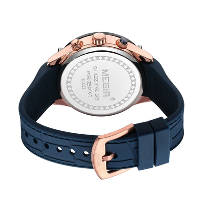 MEGIR Chronograph Men Watch Brand Luxury Military Watches Silicone Luminous Waterproof Date Man Wristwatch Sport Reloj Hombre