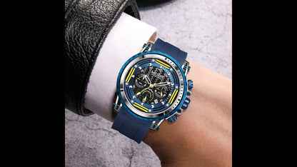 MEGIR Men's Sports Military Watches Fashion Luxury Quartz Wristwatch Silicone Strap Waterproof Chronograph Luminous Male Clock