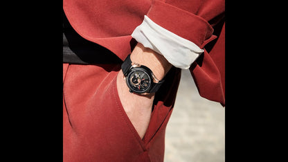 MEGIR Automatic Movement Mechanical Watches Men Luxury Fashion Leather Business Wristwatch Clock Big Dial Male Reloj Hombre