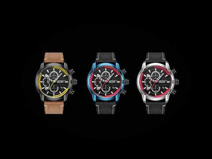 MEGIR Fashion Mens Watches Waterproof Luminous Sports Wrist Watch Man Leather Chronograph Quartz Wristwatch Reloj Hombre 2104