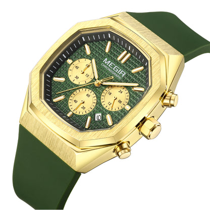 MEGIR Fashion Sport Military Watches for Men Top Luxury Quartz Wristwatch Silicone Strap Waterproof Date Clock Reloj Hombre 2215