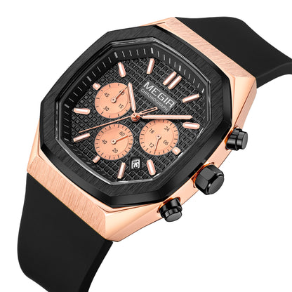 MEGIR Fashion Sport Military Watches for Men Top Luxury Quartz Wristwatch Silicone Strap Waterproof Date Clock Reloj Hombre 2215