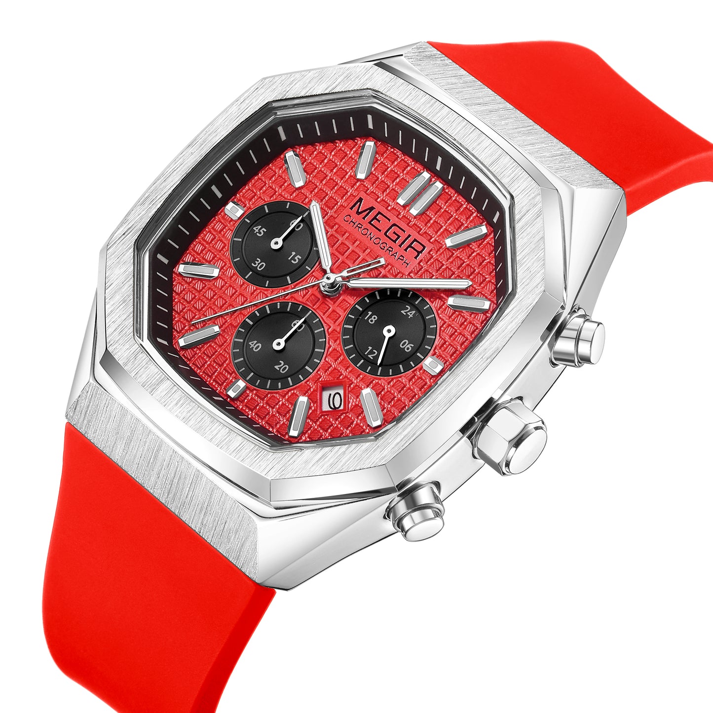 MEGIR Fashion Sport Military Watches for Men Top Luxury Quartz Wristwatch Silicone Strap Waterproof Date Clock Reloj Hombre 2215