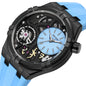 MEGIR Luxury Brand Men Watch Waterproof Quartz Sport Wristwatch Luminous Hands Hollow Casual Silicone Clock Relogio Masculino 8111